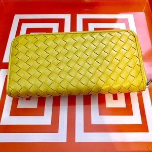 Yellow Weave Design Wallet